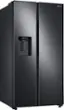 Angle. Samsung - 27.4 cu. ft. Side-by-Side Refrigerator with Large Capacity - Black Stainless Steel.