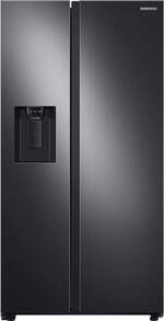 Samsung - 27.4 Cu. Ft. Side-by-Side Refrigerator - Black stainless steel - Front_Standard