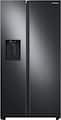 Samsung - 36 in. Wide 27.4 cu. ft. Side-by-Side Refrigerator with Large Capacity - Black Stainless Steel