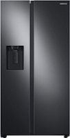 Samsung - 27.4 cu. ft. Side-by-Side Refrigerator with Large Capacity - Black Stainless Steel - Front_Zoom