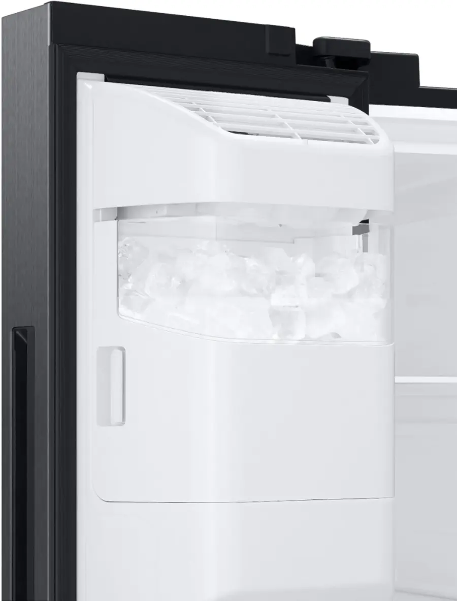 Alt View 11. Samsung - 27.4 cu. ft. Side-by-Side Refrigerator with Large Capacity - Black Stainless Steel.