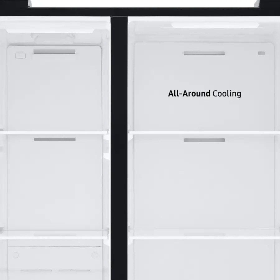 Alt View 15. Samsung - 27.4 cu. ft. Side-by-Side Refrigerator with Large Capacity - Black Stainless Steel.