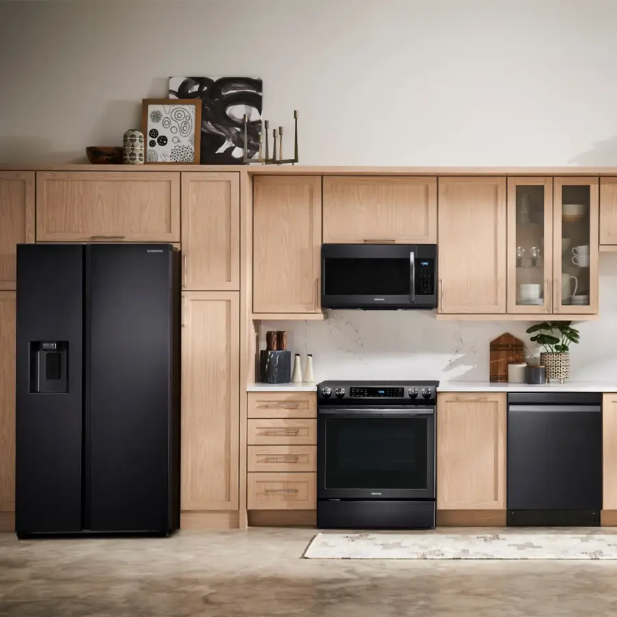 Alt View 16. Samsung - 27.4 cu. ft. Side-by-Side Refrigerator with Large Capacity - Black Stainless Steel.