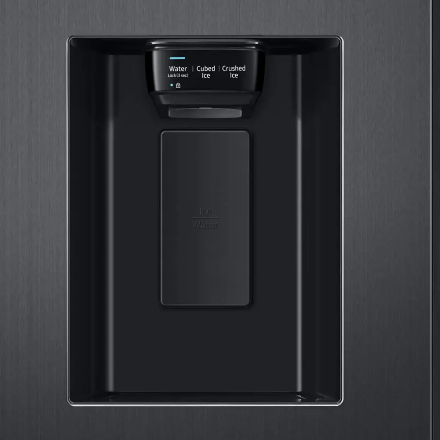 Alt View 4. Samsung - 27.4 cu. ft. Side-by-Side Refrigerator with Large Capacity - Black Stainless Steel.