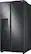 Left. Samsung - 27.4 cu. ft. Side-by-Side Refrigerator with Large Capacity - Black Stainless Steel.