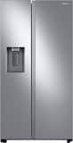 Samsung - 36 in. Wide 27.4 cu. ft. Side-by-Side Refrigerator with Large Capacity - Stainless Steel