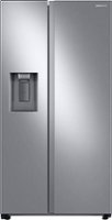 Samsung - 27.4 cu. ft. Side-by-Side Refrigerator with Large Capacity - Stainless Steel - Front_Zoom