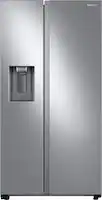 Samsung - 27.4 cu. ft. Side-by-Side Refrigerator with Large Capacity - Stainless Steel - Front_Zoom