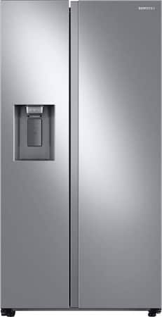 Samsung - 36 in. Wide 27.4 cu. ft. Side-by-Side Refrigerator with Large Capacity - Stainless Steel