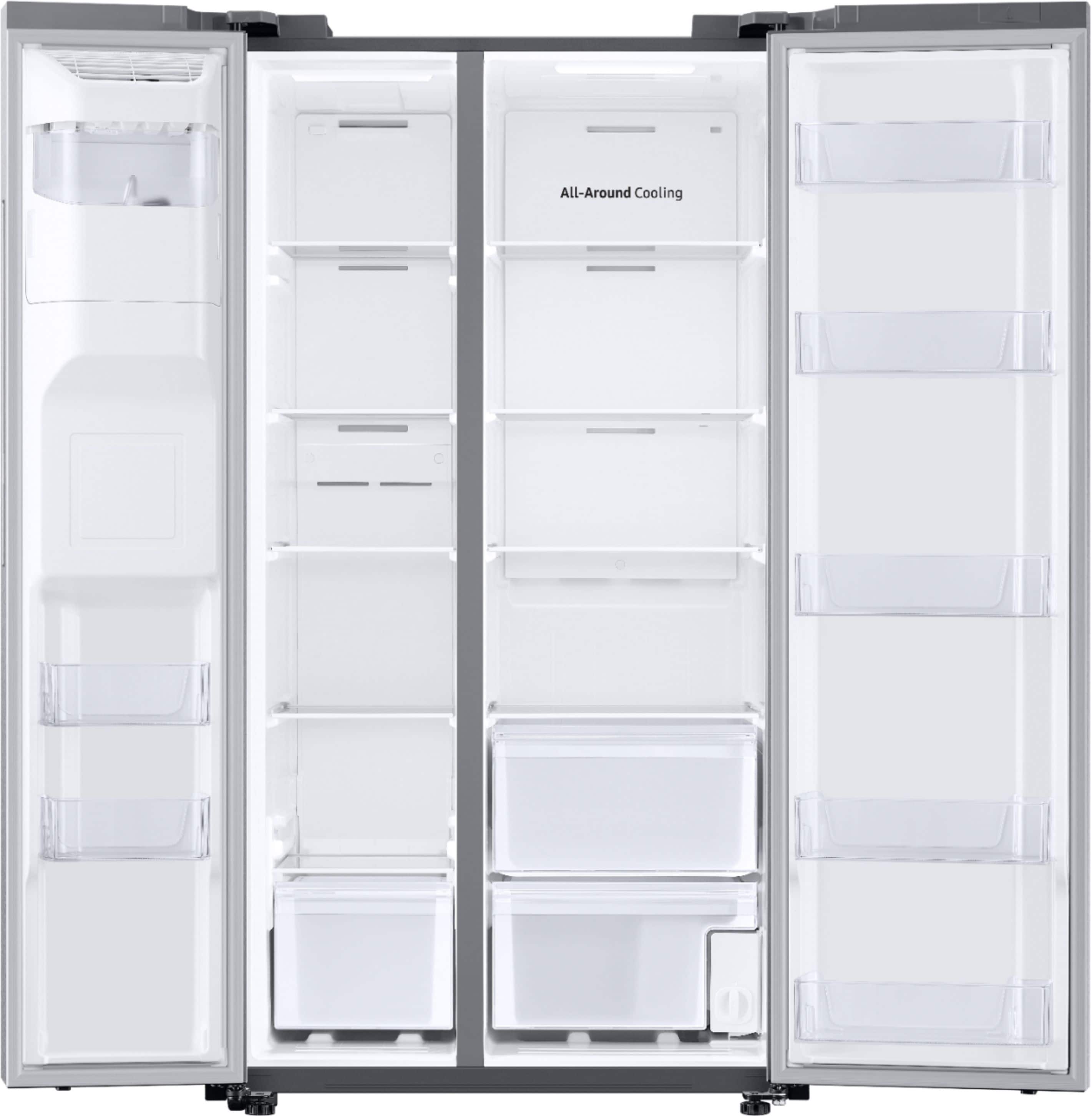 Alt View 14. Samsung - 27.4 cu. ft. Side-by-Side Refrigerator with Large Capacity - Stainless steel.