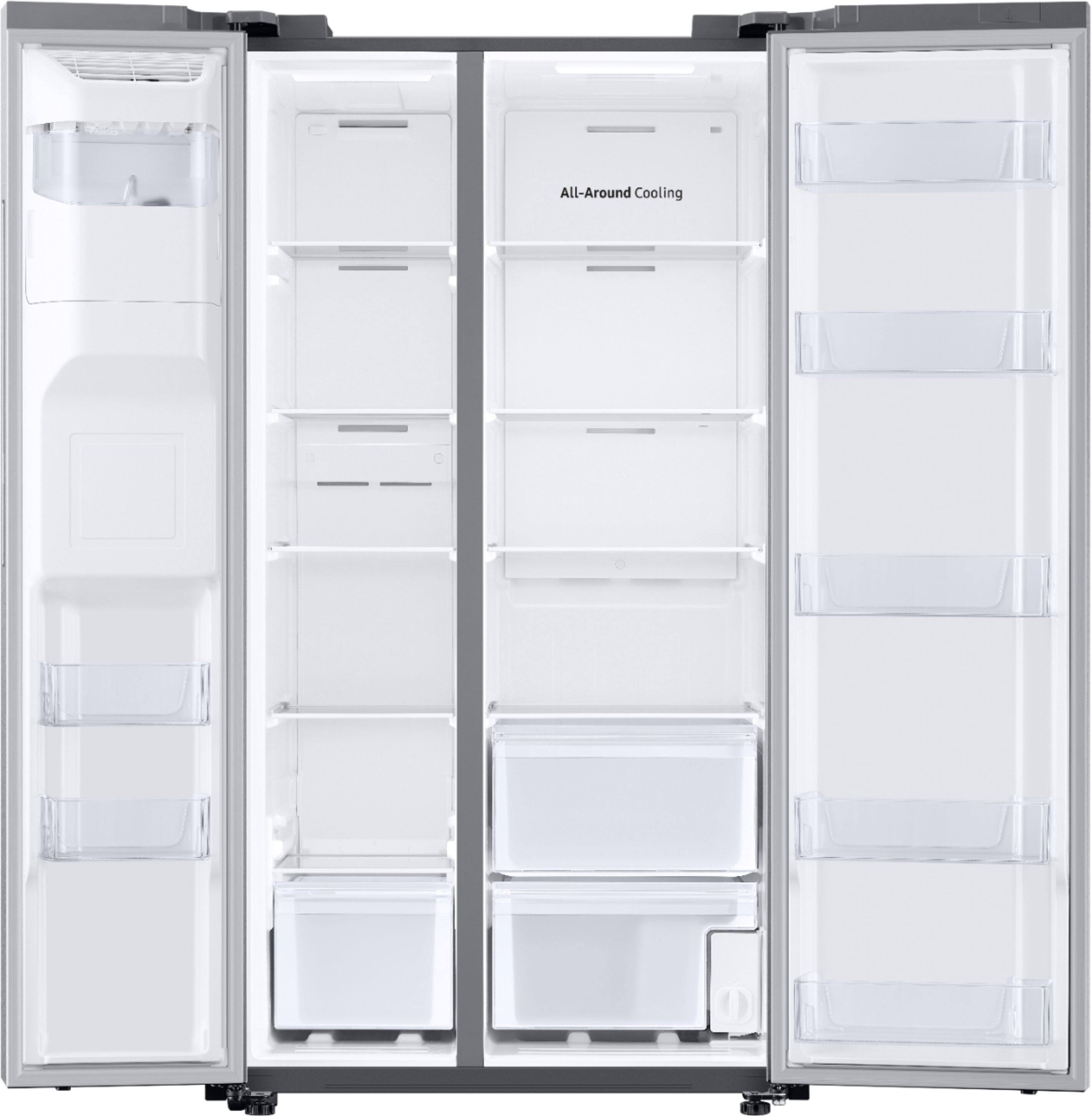 Alt View 1. Samsung - 27.4 cu. ft. Side-by-Side Refrigerator with Large Capacity - Stainless Steel.