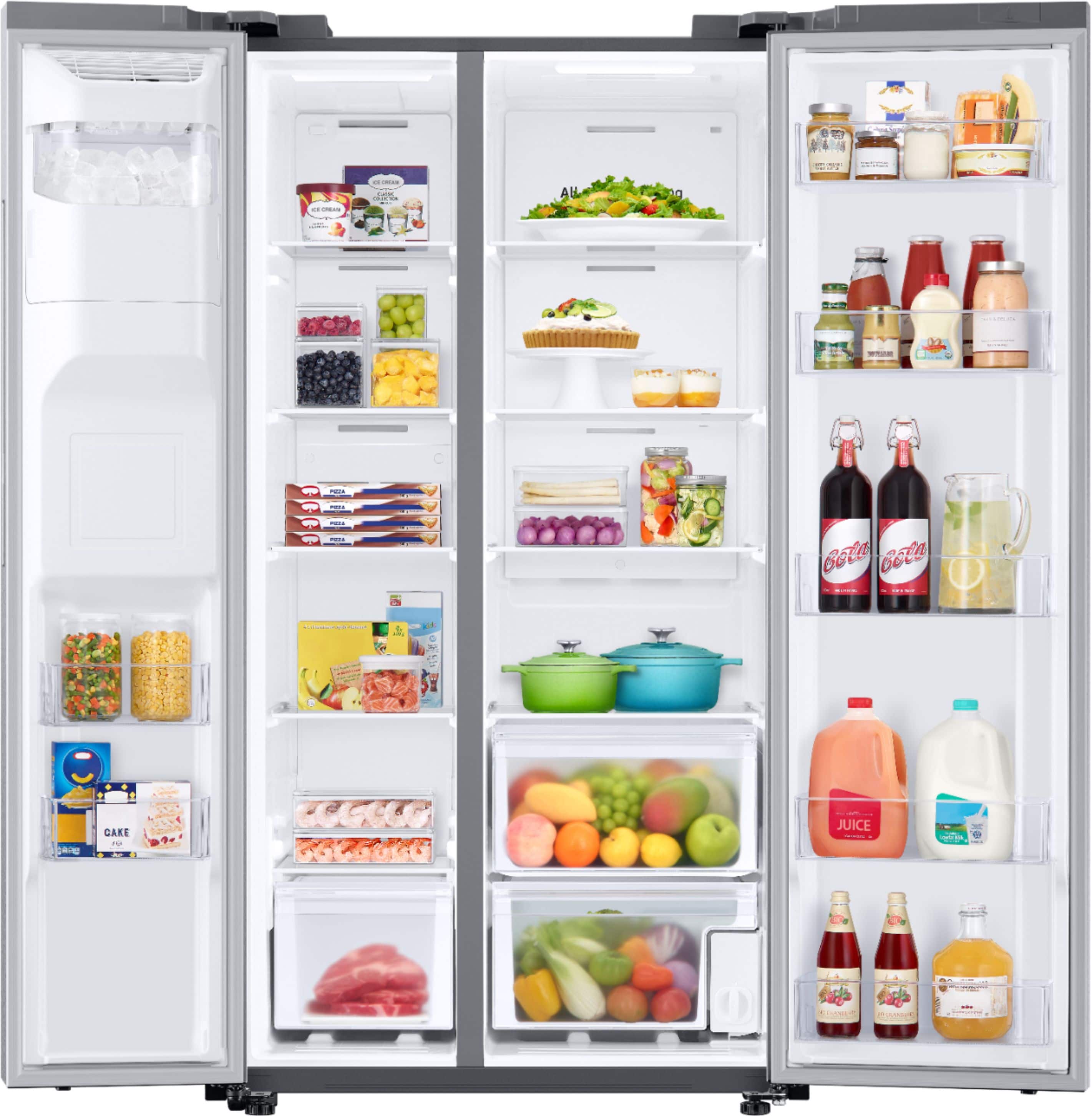 Alt View 15. Samsung - 27.4 cu. ft. Side-by-Side Refrigerator with Large Capacity - Stainless steel.