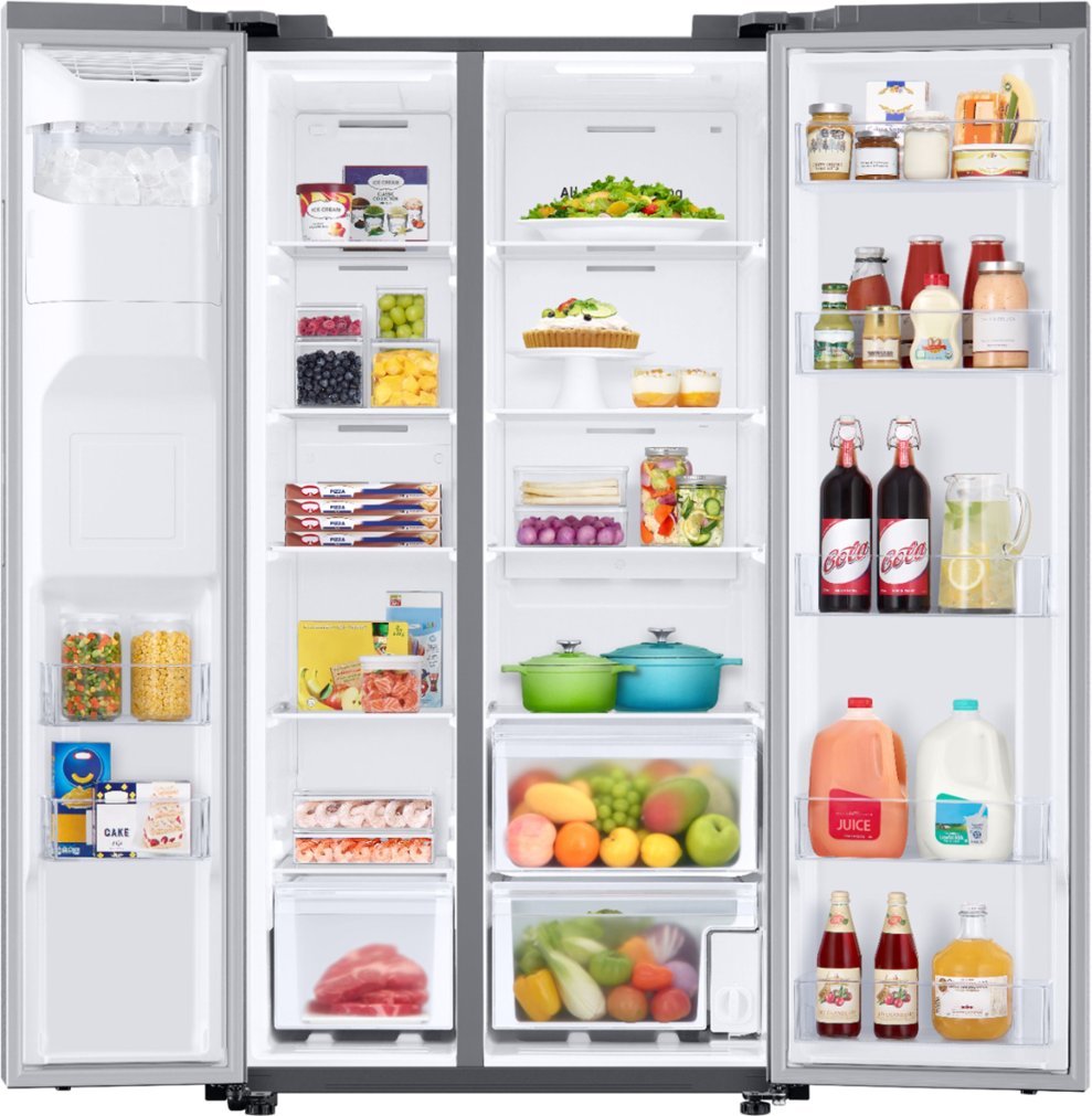 Zoom in on Alt View Zoom 2. Samsung - 27.4 Cu. Ft. Side-by-Side Refrigerator - Stainless steel.