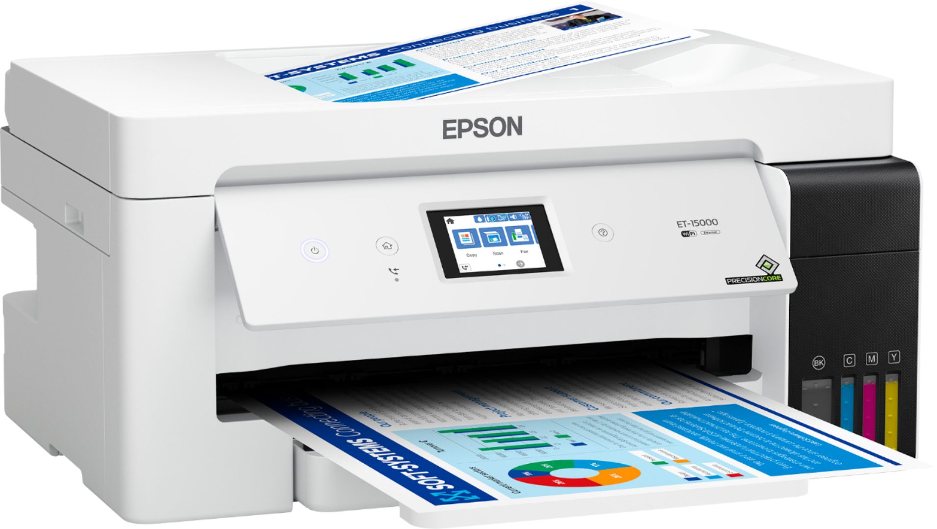 Angle View: Epson - EcoTank ET-15000 Wireless All-In-One Inkjet Printer