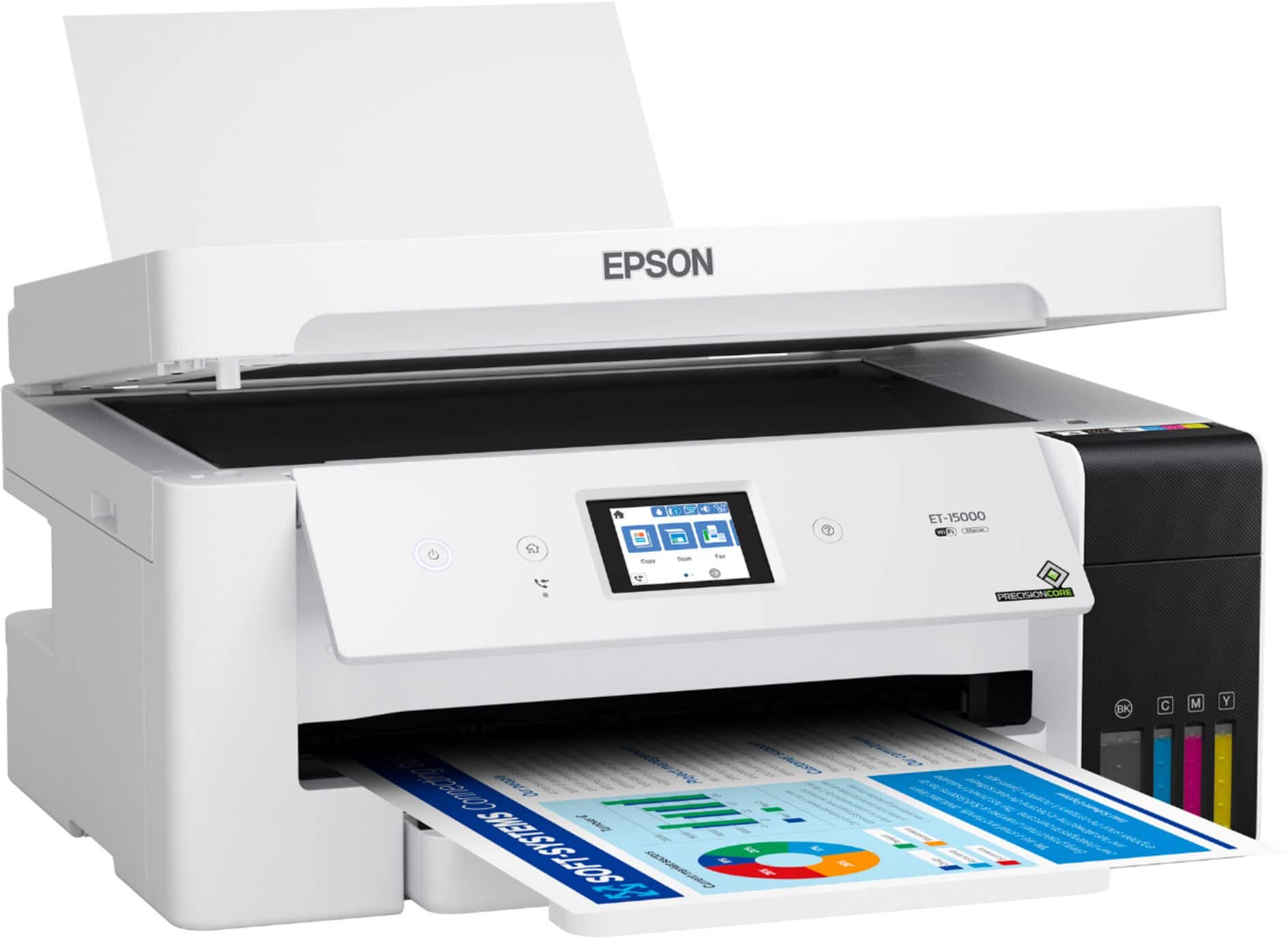 Alt View 13. Epson - EcoTank ET-15000 Wireless All-In-One Inkjet Printer - White.