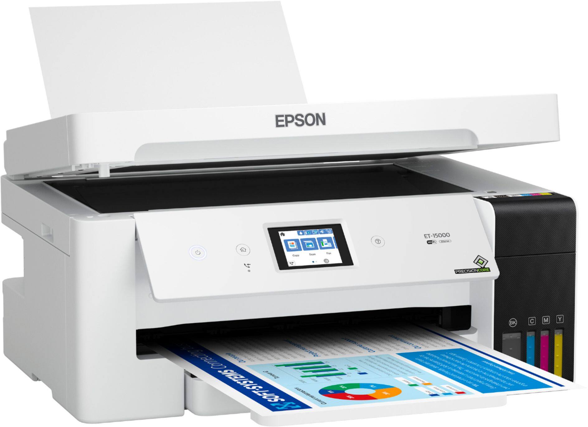Alt View 13. Epson - EcoTank ET-15000 Wireless All-In-One Inkjet Printer - White.