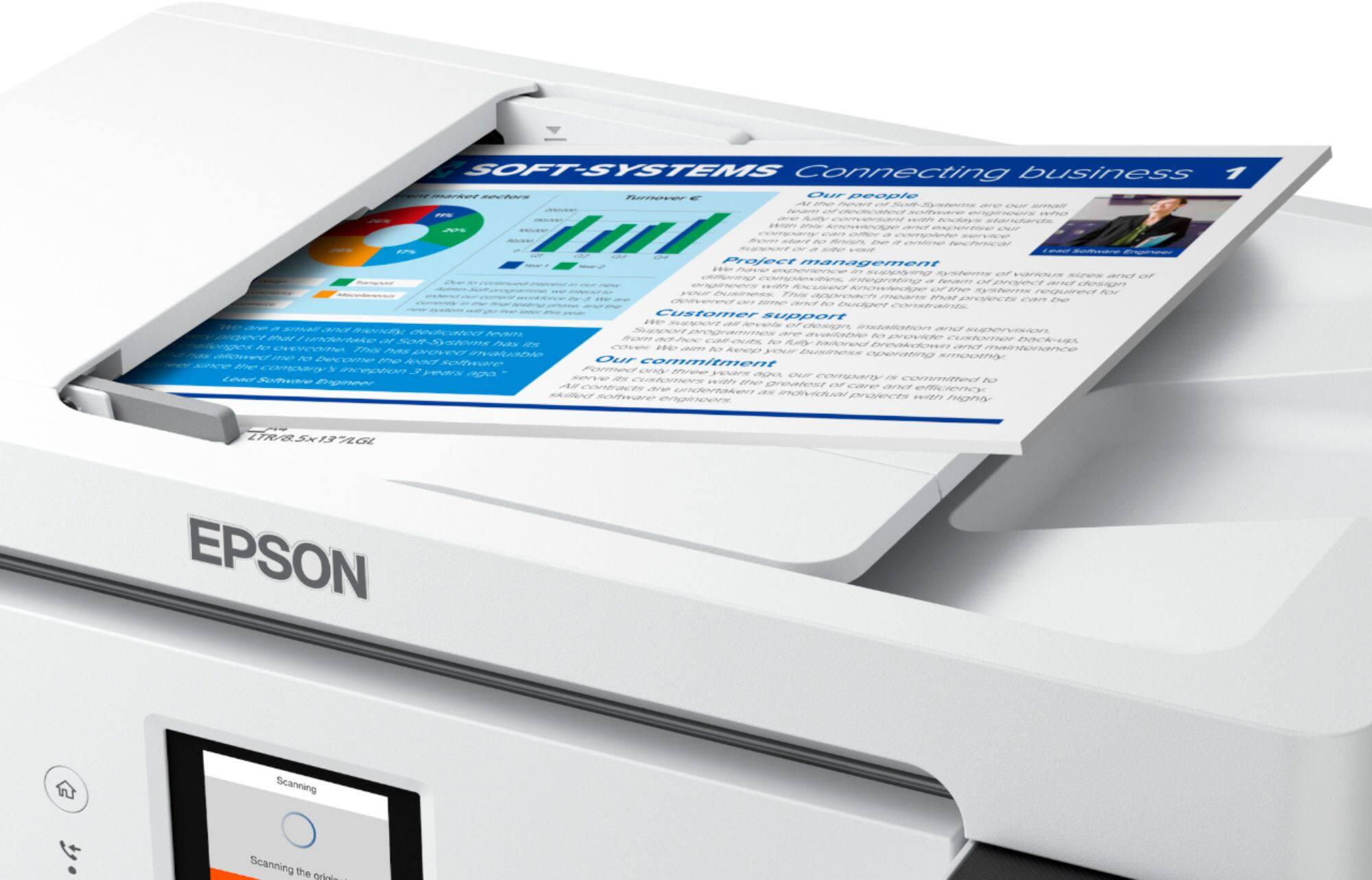 Alt View 20. Epson - EcoTank ET-15000 Wireless All-In-One Inkjet Printer - White.