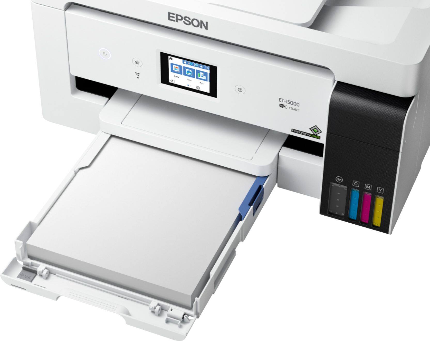 Alt View 21. Epson - EcoTank ET-15000 Wireless All-In-One Inkjet Printer - White.