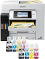 Front. Epson - EcoTank Pro ET-5880 Wireless All-In-One Inkjet Printer with PCL Support - White.