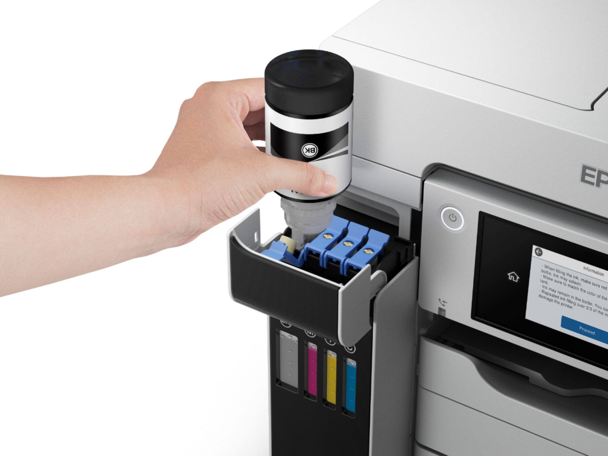 Alt View 14. Epson - EcoTank Pro ET-5850 Wireless All-In-One Inkjet Printer - White.