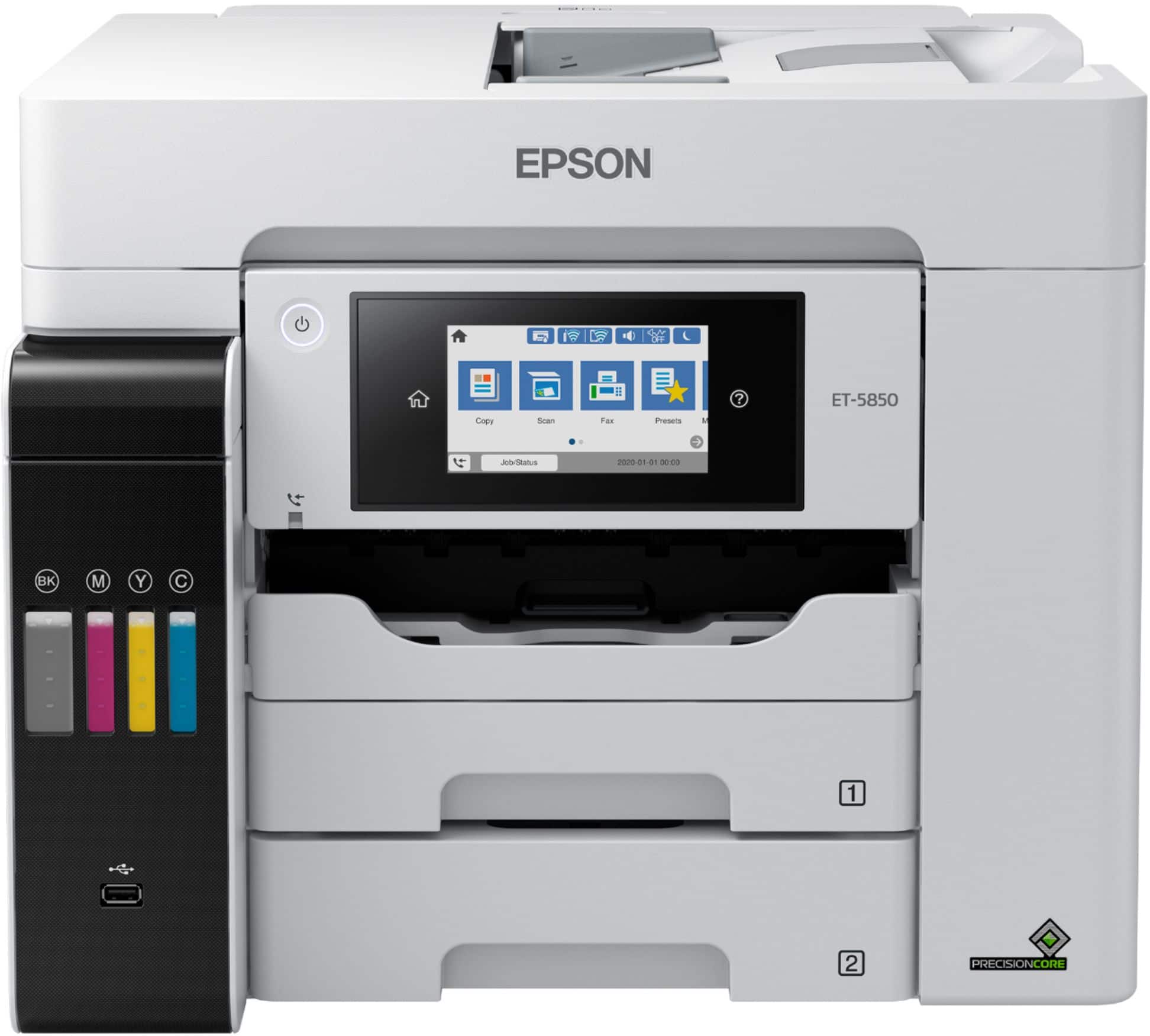 Alt View 15. Epson - EcoTank Pro ET-5850 Wireless All-In-One Inkjet Printer - White.