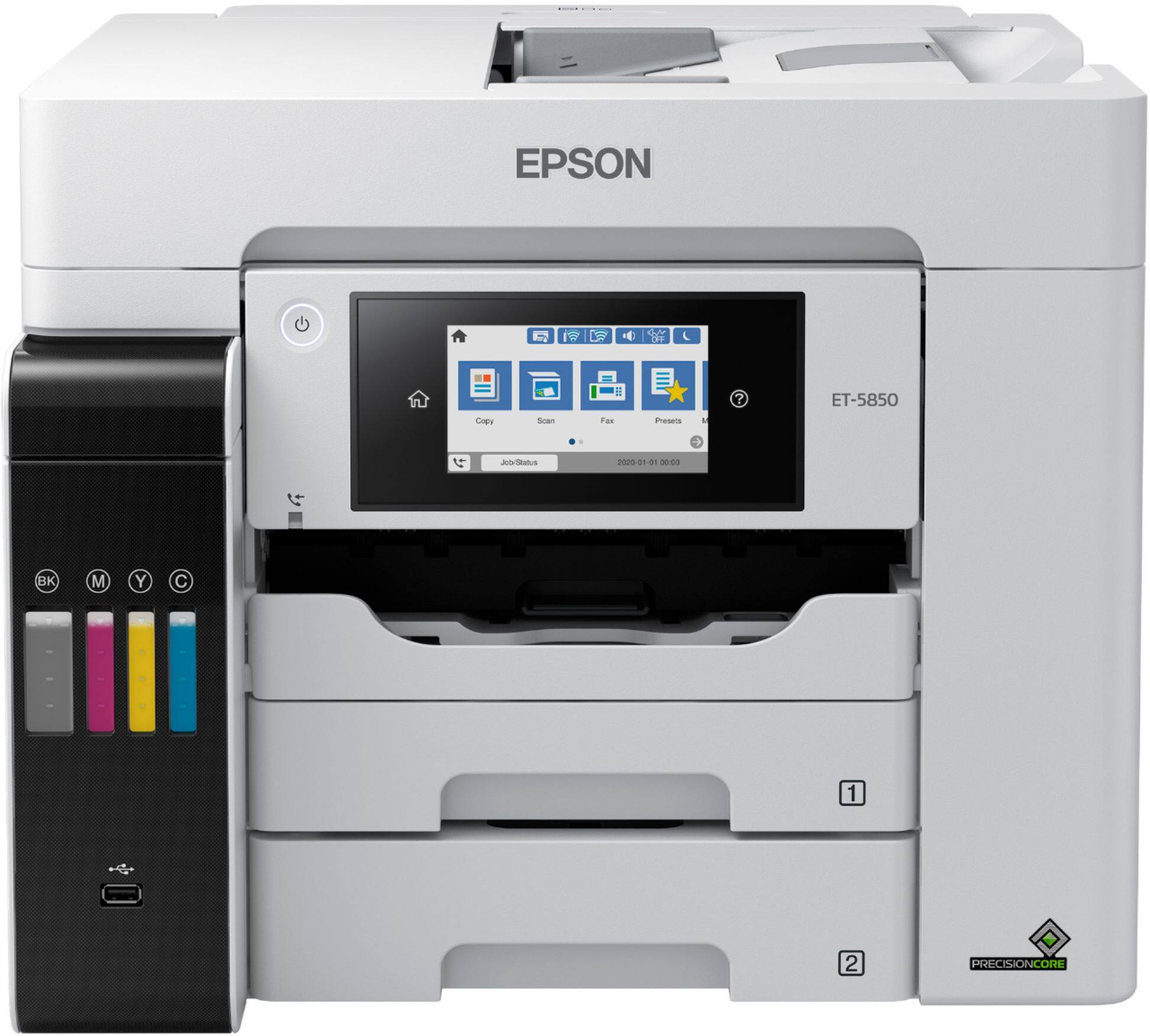 Alt View 15. Epson - EcoTank Pro ET-5850 Wireless All-In-One Inkjet Printer - White.