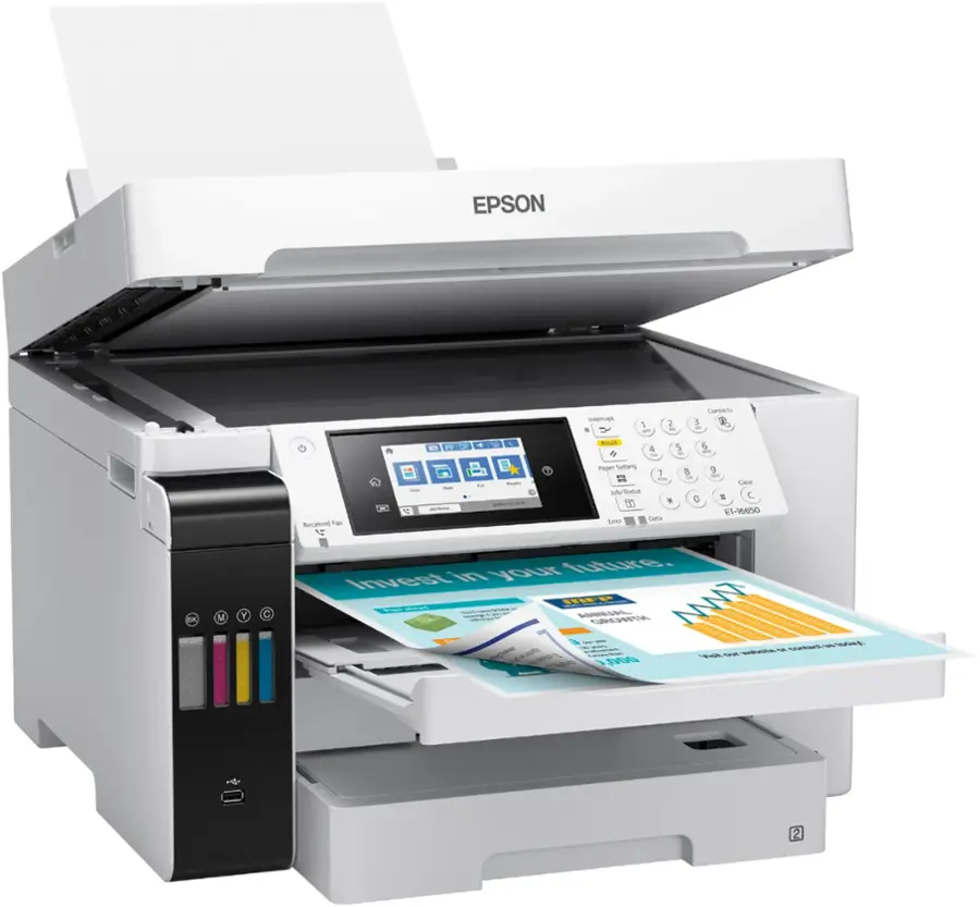Alt View 13. Epson - EcoTank Pro ET-16650 Wireless All-In-One Inkjet Printer - White.
