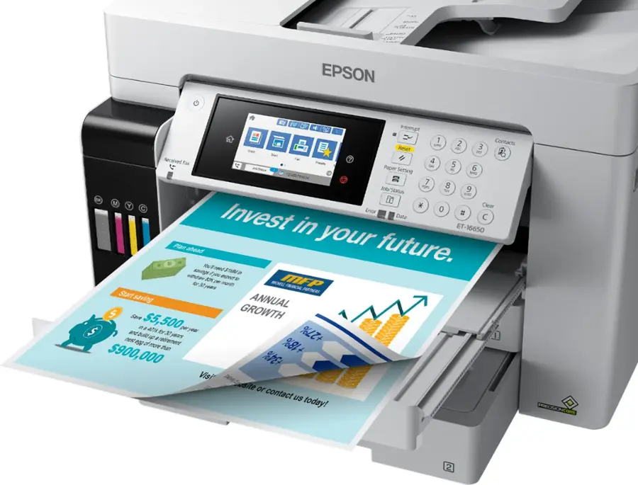 Alt View 16. Epson - EcoTank Pro ET-16650 Wireless All-In-One Inkjet Printer - White.