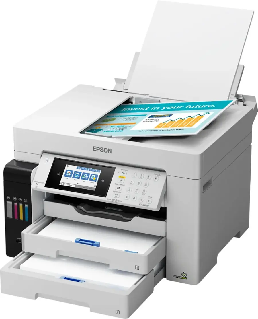 Alt View 18. Epson - EcoTank Pro ET-16650 Wireless All-In-One Inkjet Printer - White.