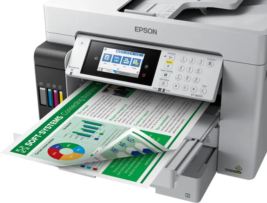 Alt View 17. Epson - EcoTank Pro ET-16600 Wireless All-In-One Inkjet Printer - White.