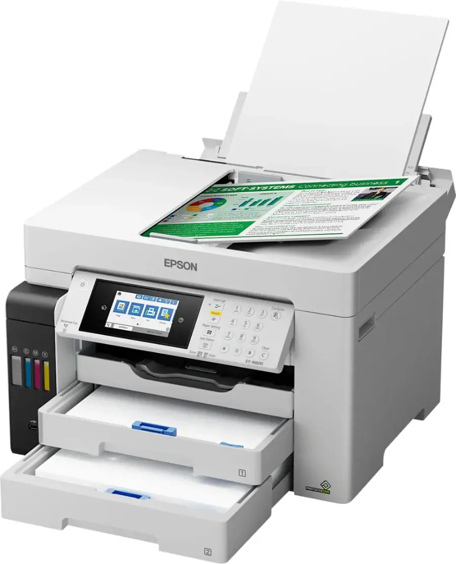 Alt View 19. Epson - EcoTank Pro ET-16600 Wireless All-In-One Inkjet Printer - White.