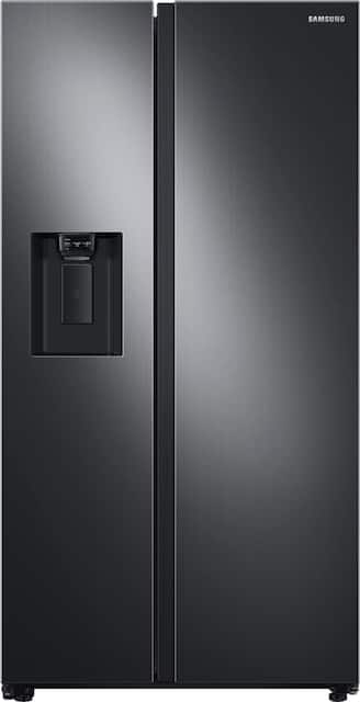 Samsung 22 Cu Ft Side By Side Counter Depth Refrigerator Black Stainless Steel Rs22t5201sg Aa Best Buy