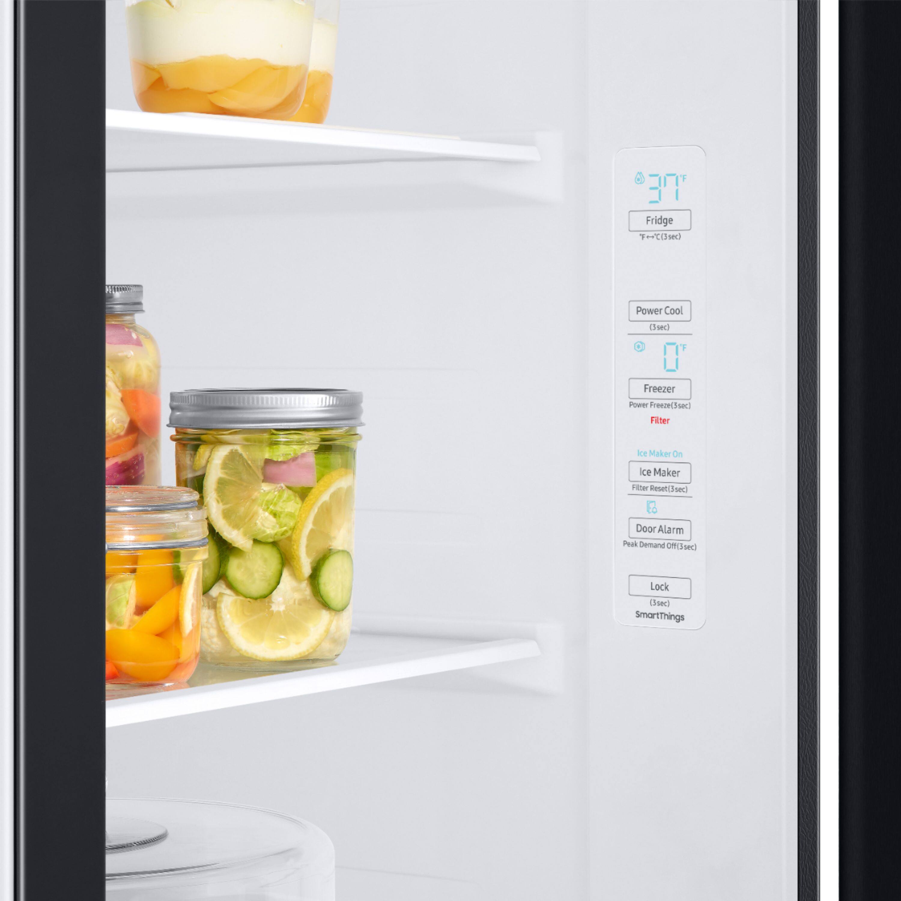 Alt View 11. Samsung - 22 cu. ft. Side-by-Side Counter Depth Smart Refrigerator with All-Around Cooling - Black Stainless Steel.