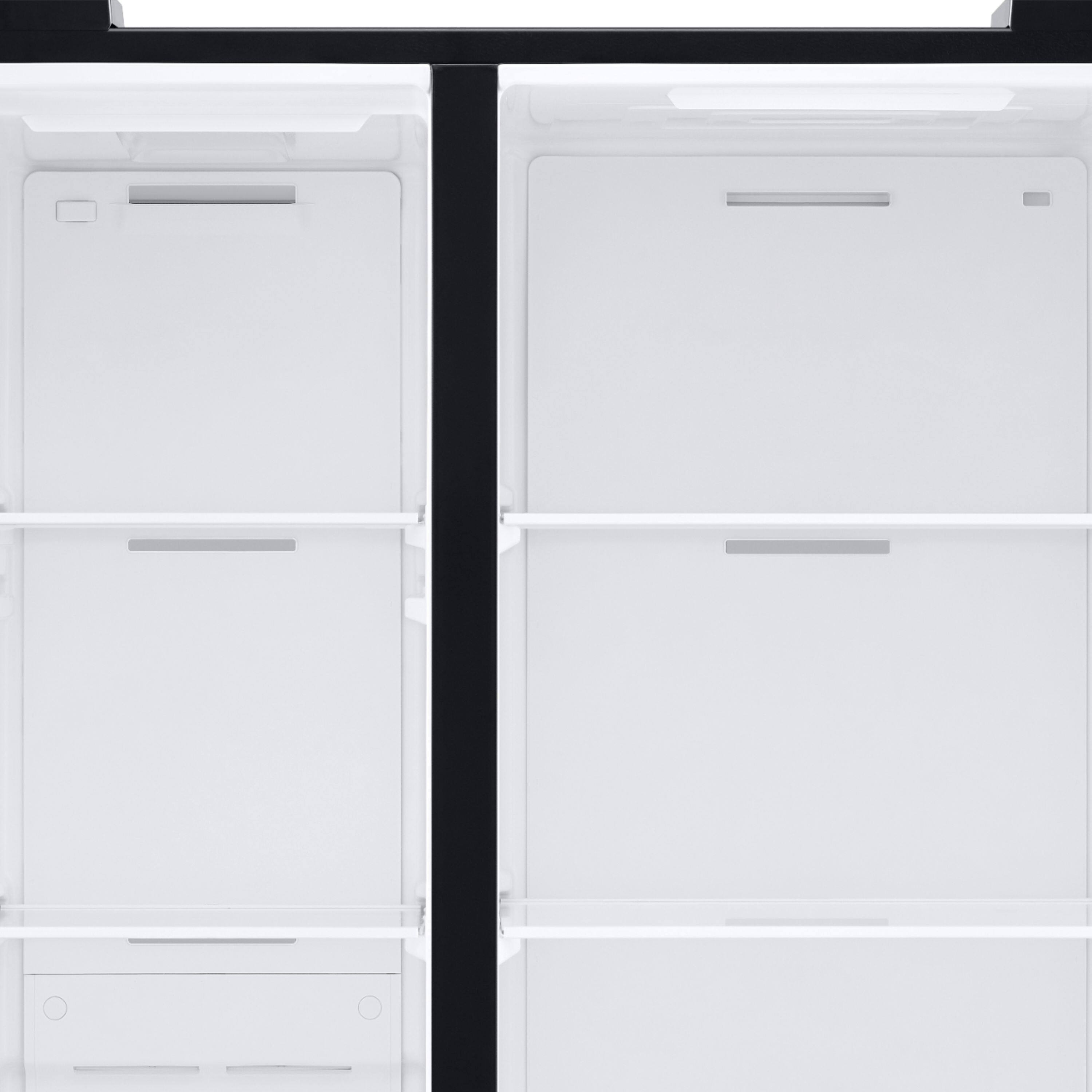 Alt View 14. Samsung - 22 cu. ft. Side-by-Side Counter Depth Smart Refrigerator with All-Around Cooling - Black Stainless Steel.