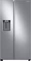 Samsung - 36 in. Wide 22 cu. ft. Side-by-Side Counter Depth Smart Refrigerator with All-Around Cooling - Stainless Steel