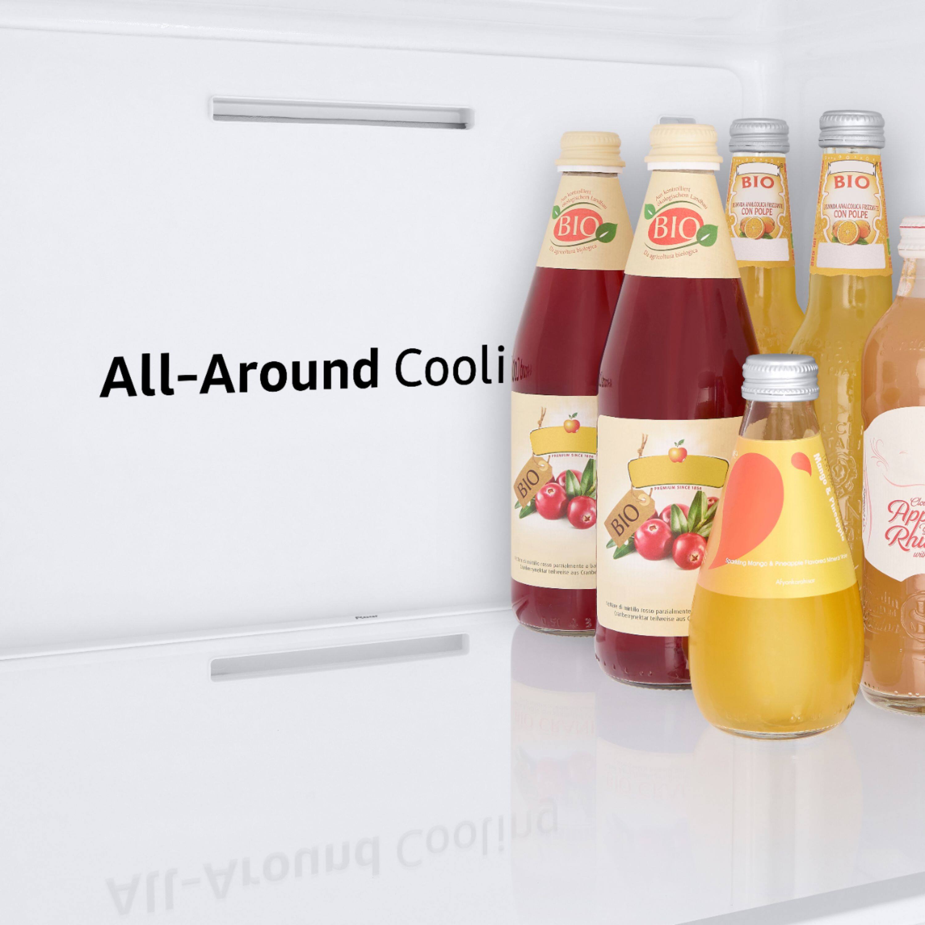 Alt View 12. Samsung - 22 cu. ft. Side-by-Side Counter Depth Smart Refrigerator with All-Around Cooling - Stainless Steel.