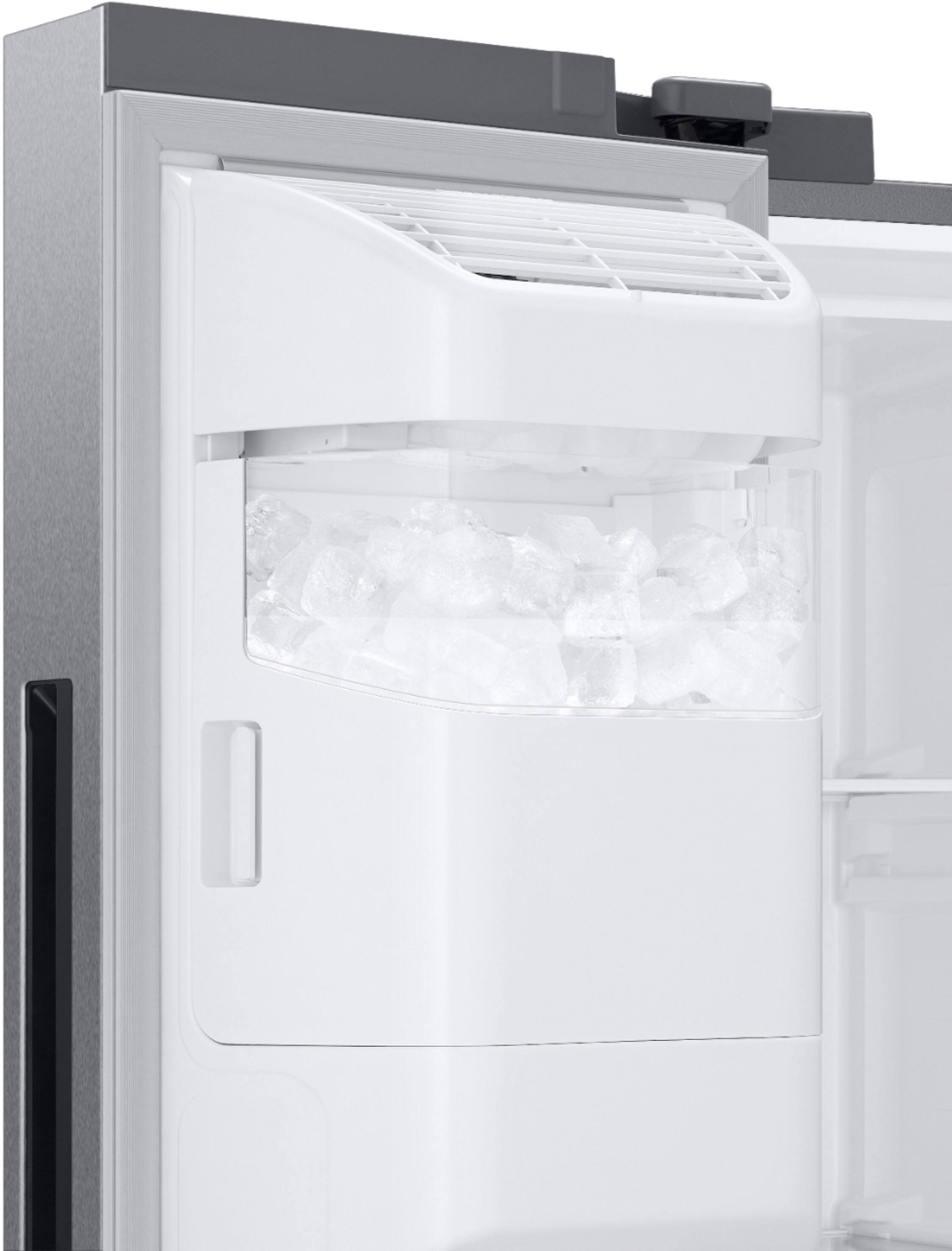 Alt View 13. Samsung - 22 cu. ft. Side-by-Side Counter Depth Smart Refrigerator with All-Around Cooling - Stainless Steel.