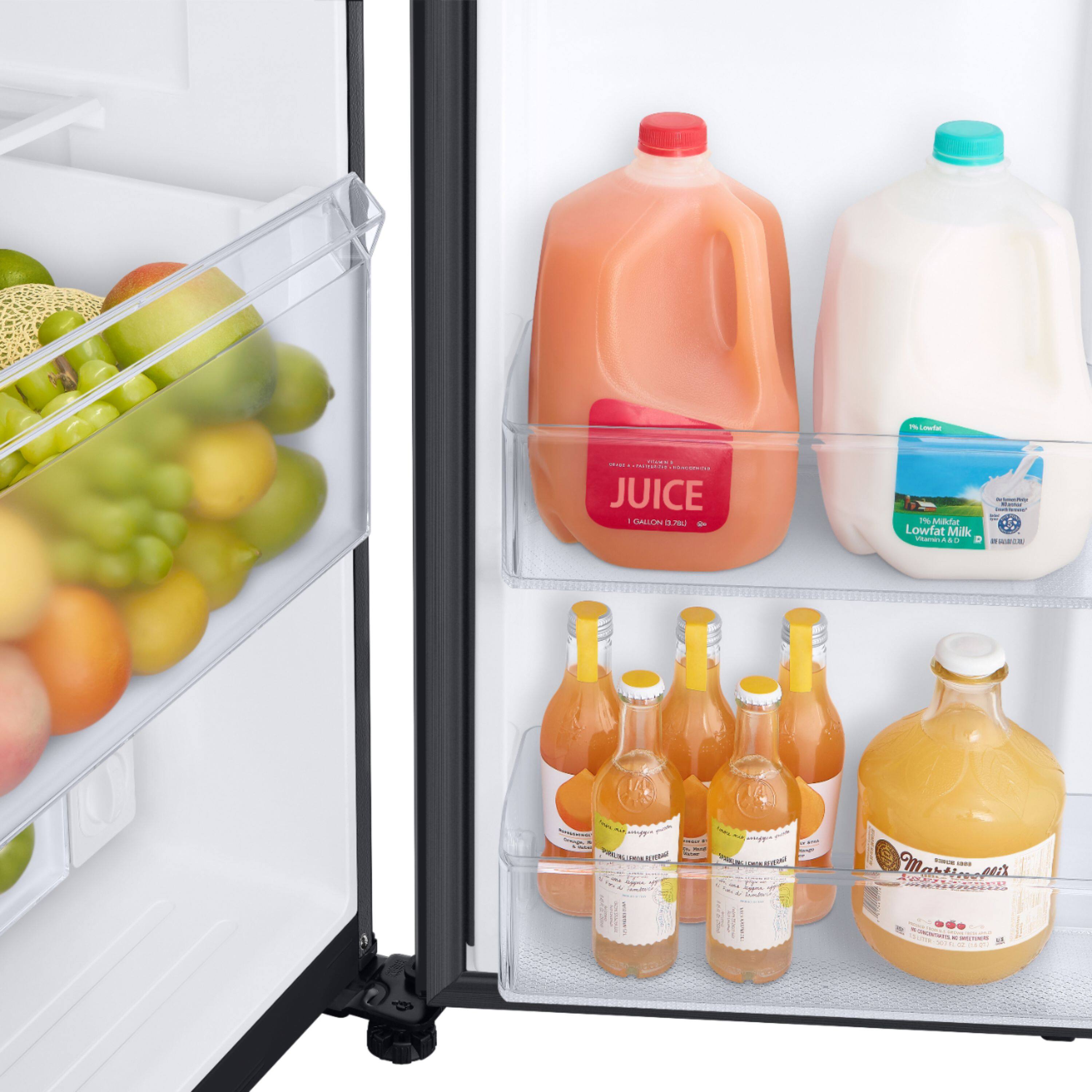 Alt View 15. Samsung - 26.7 cu. ft. Side-by-Side Smart Refrigerator with 21.5" Touch-Screen Family Hub - Black Stainless Steel.