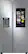 Front. Samsung - 26.7 cu. ft. Side-by-Side Smart Refrigerator with 21.5" Touch-Screen Family Hub - Stainless Steel.