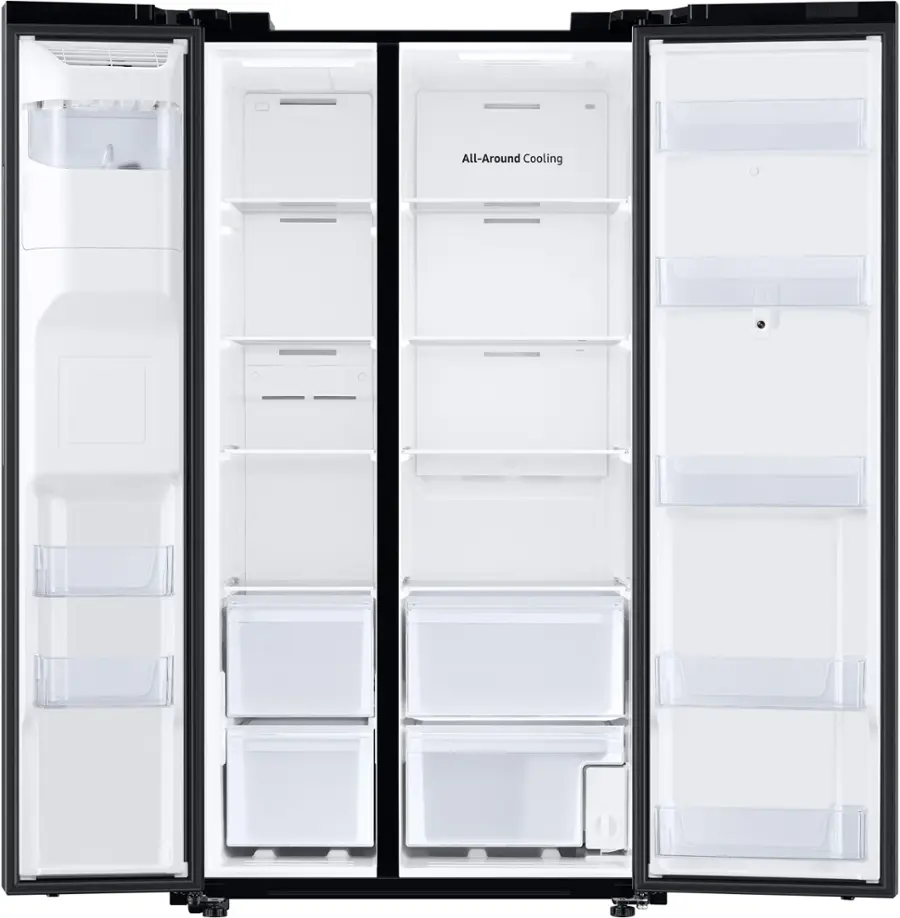 Alt View 18. Samsung - 26.7 cu. ft. Side-by-Side Smart Refrigerator with 21.5" Touch-Screen Family Hub - Stainless Steel.