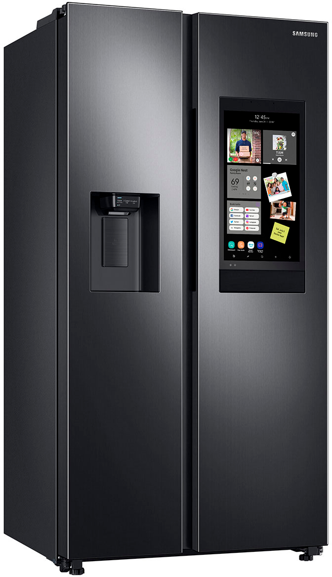 Angle View: Sub-Zero - Classic 23.7 Cu. Ft. Side-by-Side Built-In Refrigerator with Internal Dispenser - Custom Panel Ready