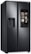 Angle. Samsung - 21.5 Cu. Ft. Side-by-Side Counter-Depth Refrigerator with 21.5" Touchscreen Family Hub - Black Stainless Steel.