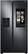 Front. Samsung - 21.5 Cu. Ft. Side-by-Side Counter-Depth Refrigerator with 21.5" Touchscreen Family Hub - Black Stainless Steel.