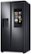 Left. Samsung - 21.5 Cu. Ft. Side-by-Side Counter-Depth Refrigerator with 21.5" Touchscreen Family Hub - Black Stainless Steel.