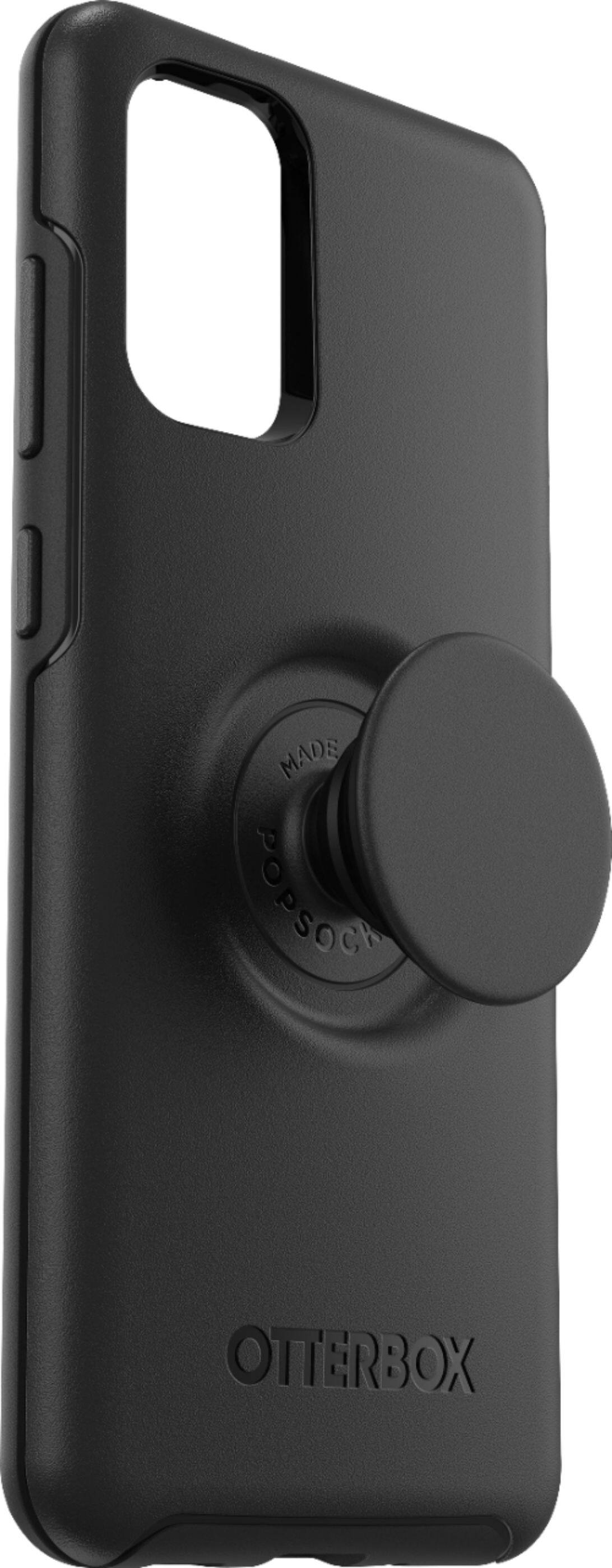 Left. OtterBox - Otter + Pop Symmetry Series Case for Samsung Galaxy S20+ 5G - Black.