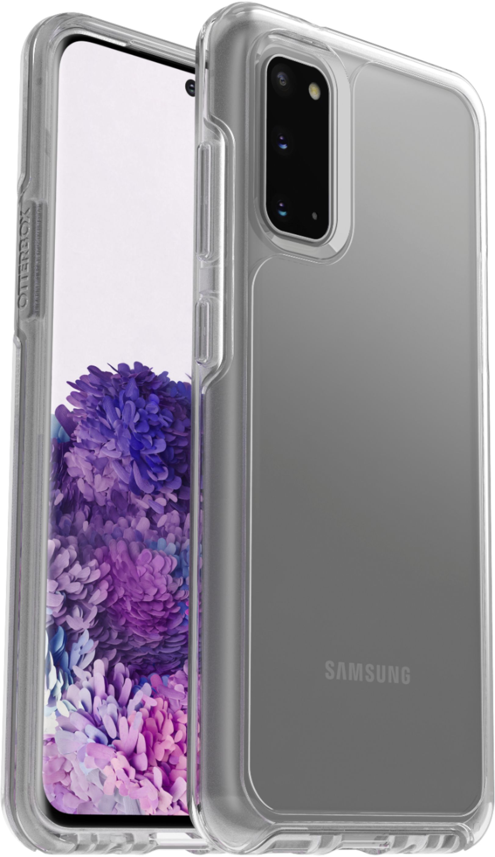 Angle View: OtterBox - Symmetry Series Case for Samsung Galaxy S20 5G - Clear