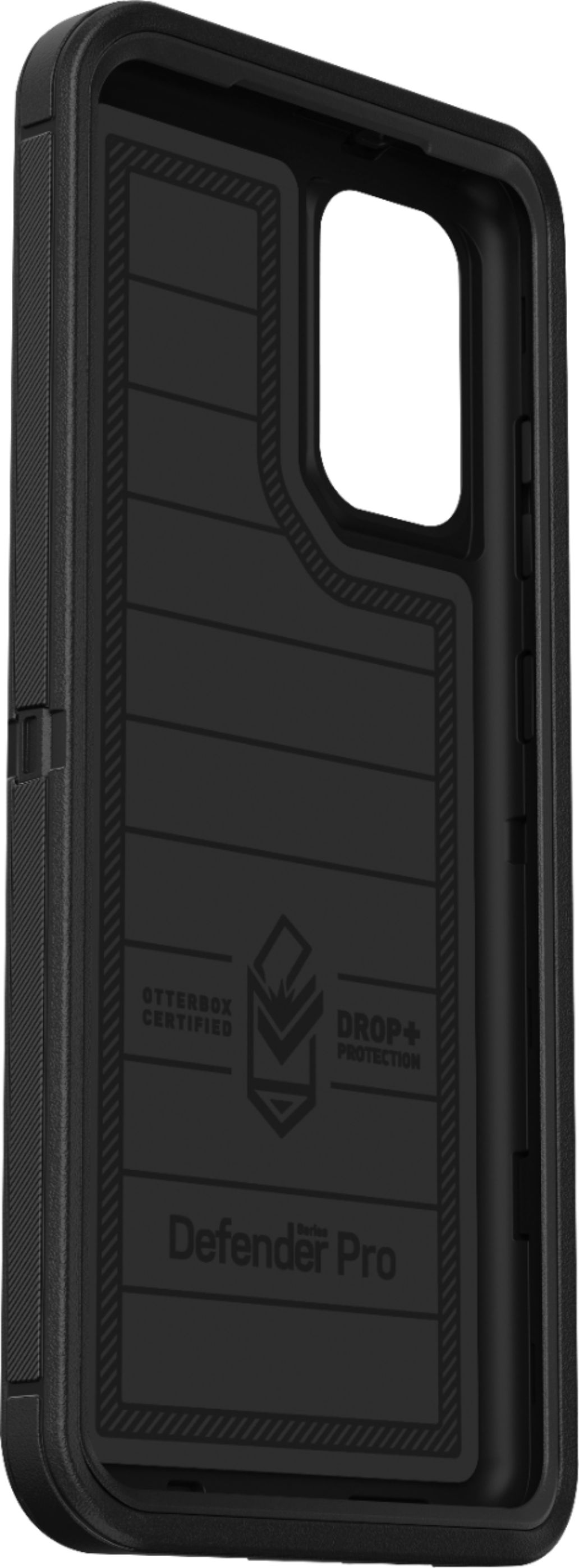 Left View: OtterBox - Defender Series Pro Case for Samsung Galaxy S20+ 5G - Black