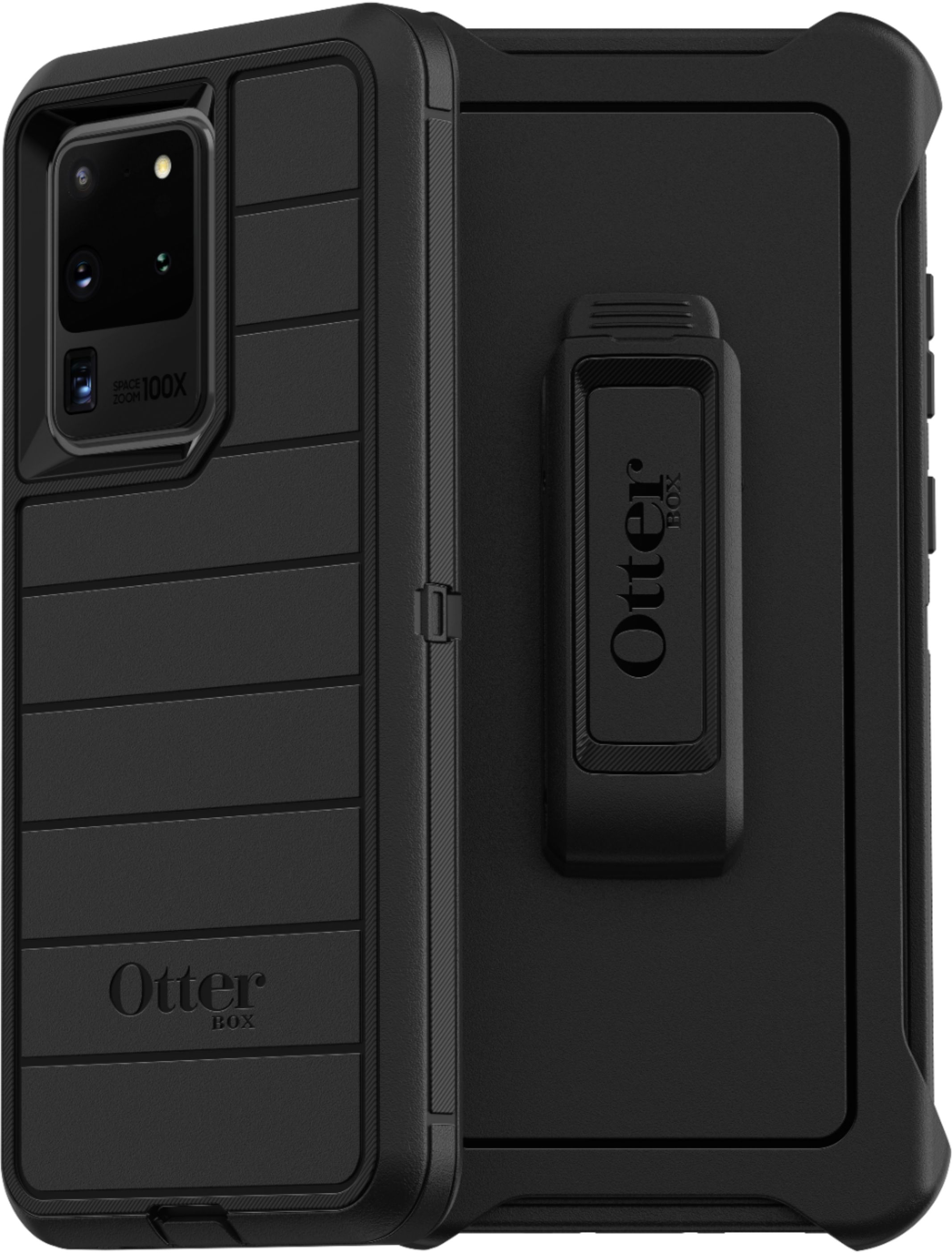 Angle View: OtterBox - Defender Series Pro Case for Samsung Galaxy S20 Ultra 5G - Black