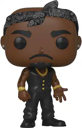 Front. Funko - POP! Rocks: Tupac - Vest with Bandana - Multi.