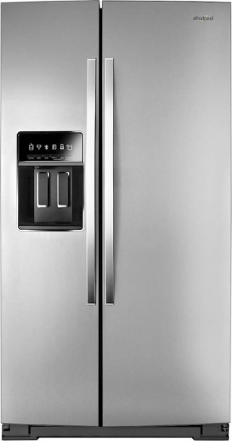 Whirlpool – 22.6 Cu. Ft. Side-by-Side Counter-Depth Refrigerator – Stainless steel